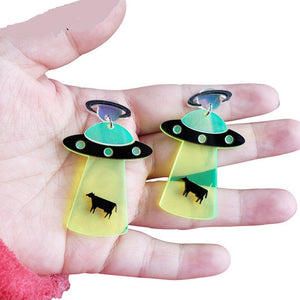 Alien UFO  Acrylic Earring