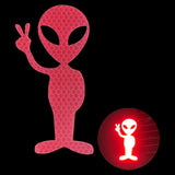 Alien Peace Reflective Fluorescent Car Sticker