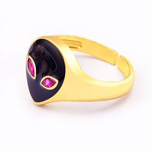 Alien Gold Plated Ring 