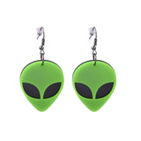 Alien Glitter Drop Earrings