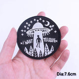 UFO Alien Embroidered Patches