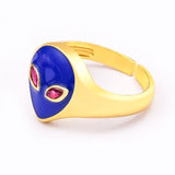 Alien Gold Plated Ring 