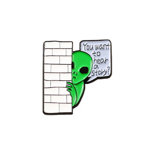 Alien Pin Lapel Brooch